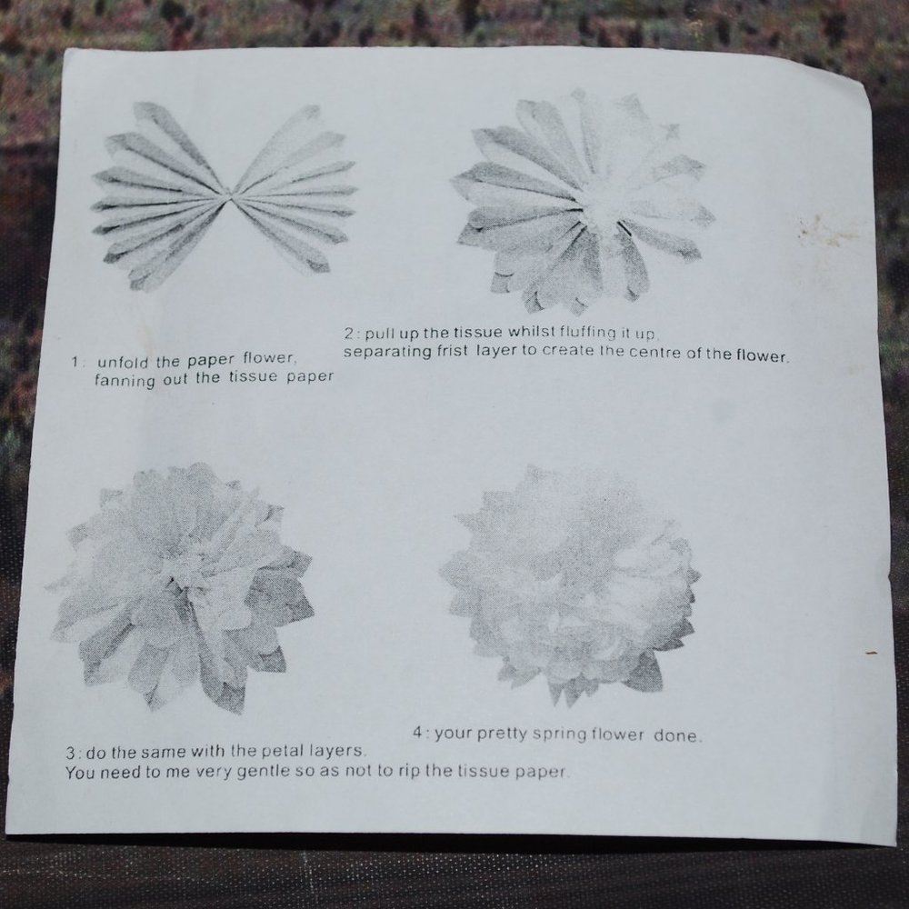 Wedding party paper flower